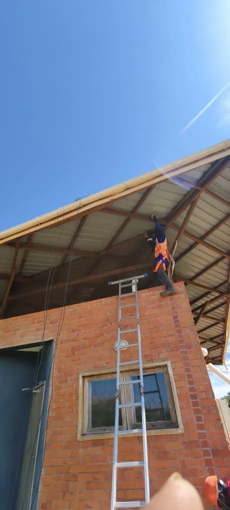Solar system installation at Lamu Medical Centre in Uganda